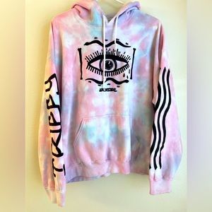 PacSun Tie Dye Trippy Adventure Eye Sweatshirt